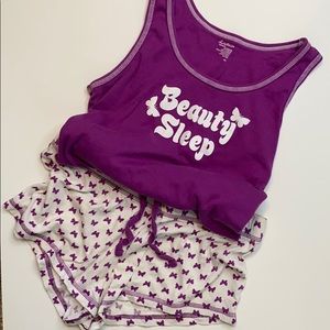 Purple Beauty Sleep Pajama Shorts Set